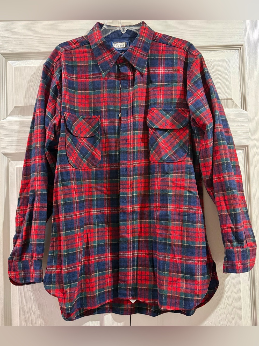 Vintage Pendleton Macpherson Red Tartan Flannel Shirt Mens XL Red USA Wool